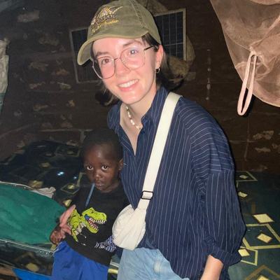 Greta mit Patenkind Alex